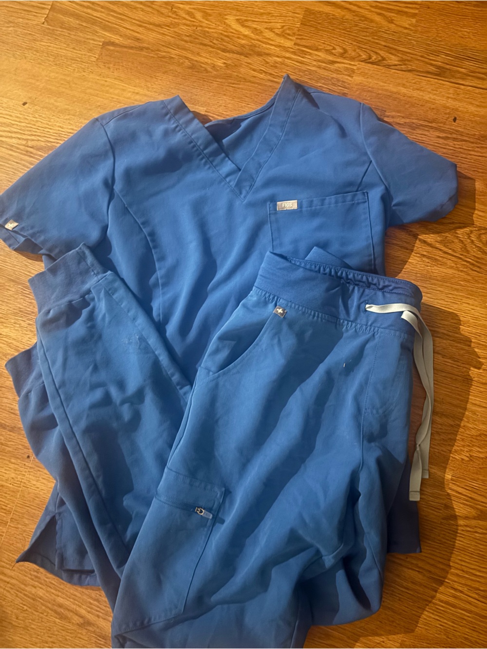 Figs Royal blue scrub set